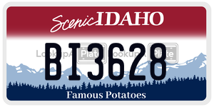 BI3628  license plate in ID