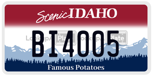 BI4005  license plate in ID