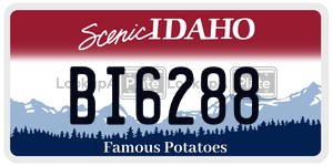 BI6288  license plate in ID