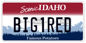 BIG1RED  license plate in ID