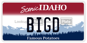 BIGD  license plate in ID