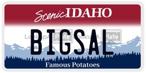 BIGSAL  license plate in ID