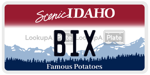 BIX  license plate in ID
