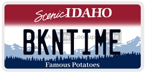 BKNTIME  license plate in ID