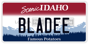 BLADEE  license plate in ID