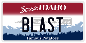 BLAST  license plate in ID