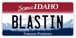 BLASTIN  license plate in ID