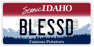 BLESSD  license plate in ID