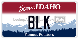 BLK  license plate in ID
