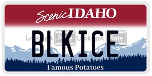 BLKICE  license plate in ID