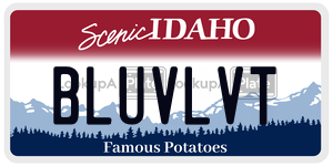 BLUVLVT  license plate in ID