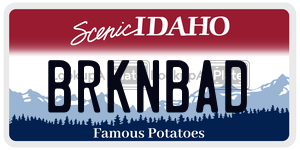 BRKNBAD  license plate in ID