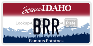 BRR  license plate in ID