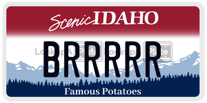 BRRRRR  license plate in ID