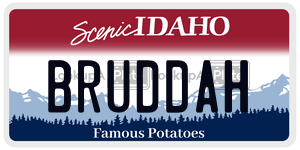 BRUDDAH  license plate in ID