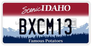 BXCM13  license plate in ID