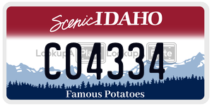 C04334  license plate in ID