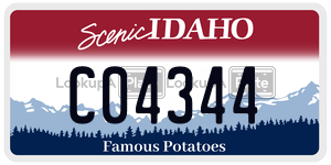 C04344  license plate in ID