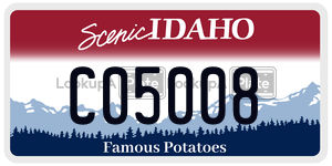 C05008  license plate in ID