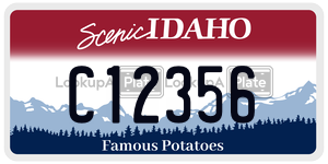 C12356  license plate in ID