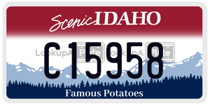 C15958  license plate in ID
