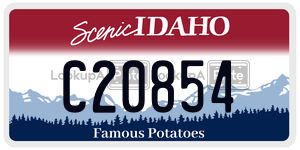 C20854  license plate in ID