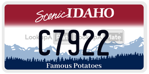 C7922  license plate in ID