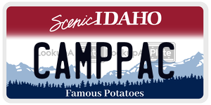 CAMPPAC  license plate in ID