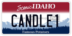 CANDLE1  license plate in ID