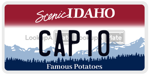 CAP10  license plate in ID