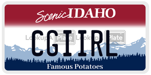 CGIIRL  license plate in ID