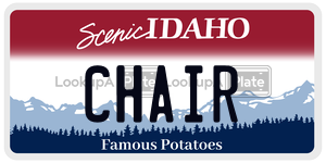 CHAIR  license plate in ID