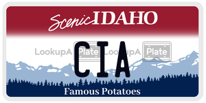 CIA  license plate in ID