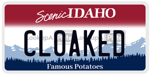 CL0AKED license plate in Idaho