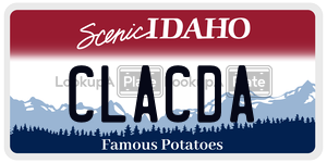 CLACDA  license plate in ID
