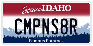 CMPNS8R  license plate in ID