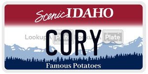 CORY  license plate in ID