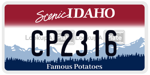 CP2316  license plate in ID