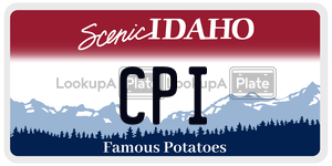CPI  license plate in ID