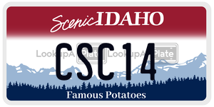 CSC14  license plate in ID