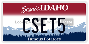 CSET5  license plate in ID