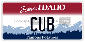 CUB  license plate in ID