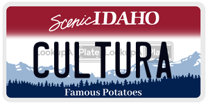CULTURA  license plate in ID