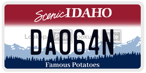 DA064N  license plate in ID
