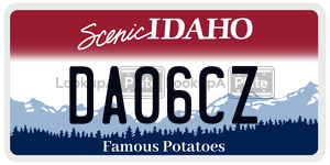 DA06CZ  license plate in ID