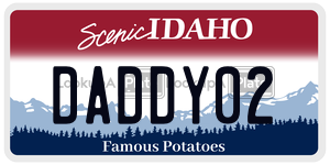 DADDY02  license plate in ID