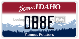 DB8E  license plate in ID