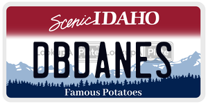 DBDANES  license plate in ID