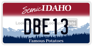 DBE13  license plate in ID