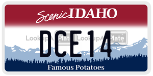 DCE14  license plate in ID